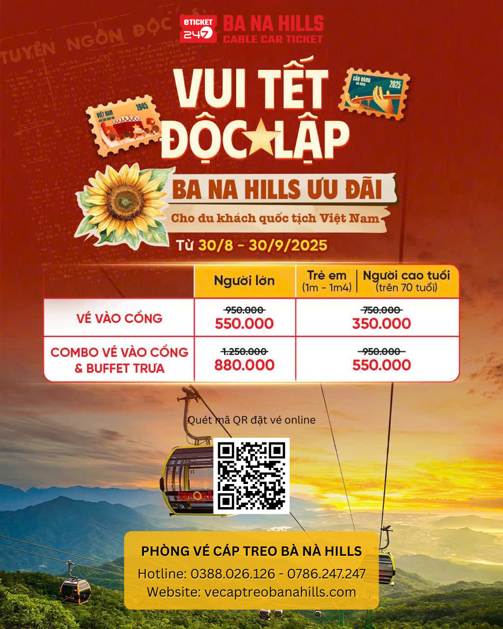 Bà Nà Hills Khuyến Mãi Dịp Lễ Quốc Khánh