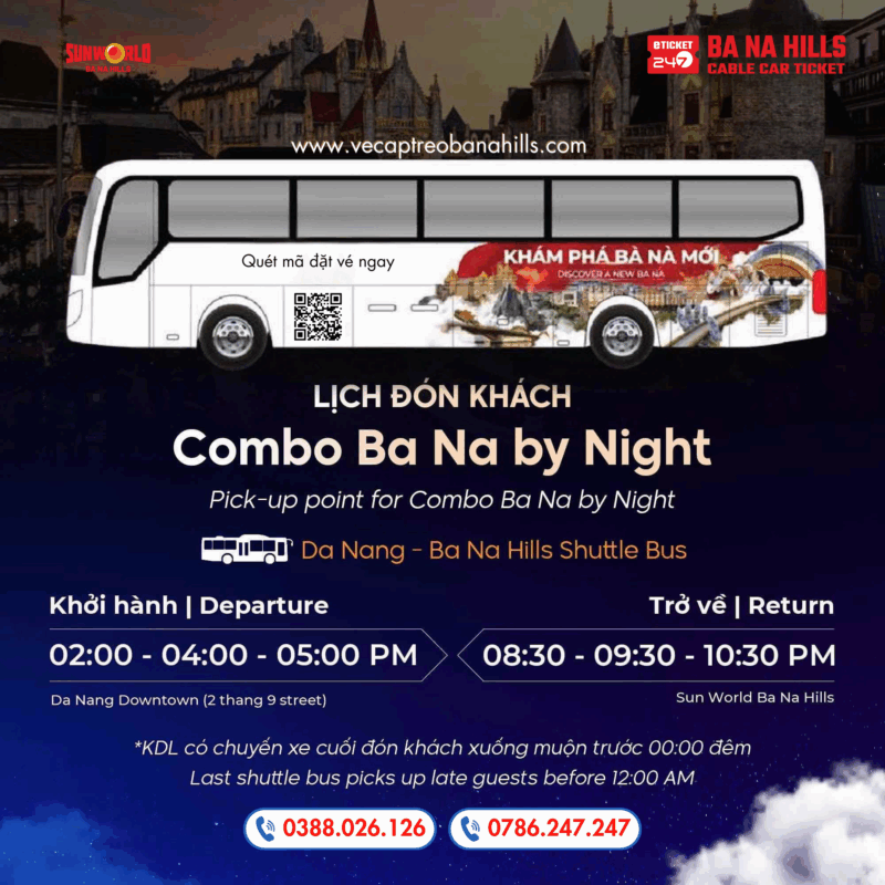 Lịch Xe Bus Combo Đêm Bà Nà